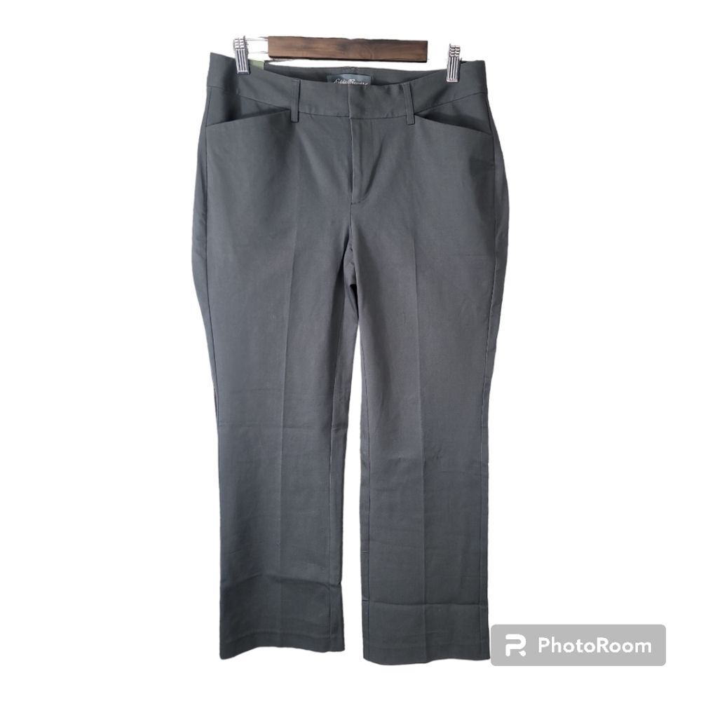 Eddie Bauer Womens Grey Curvy Fit Pants Size 8 Short
